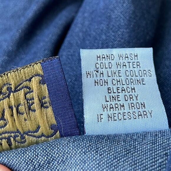 Willow Ridge Womens Size XL Artsy Blue Jean Denim Shirt Velvet Boho Aztec Tunic - Picture 8 of 8